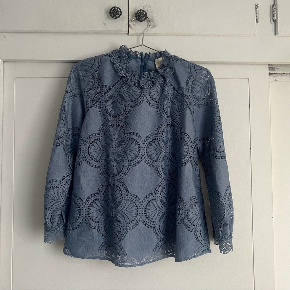 Sezane Biance Blouse - Vintage Blue